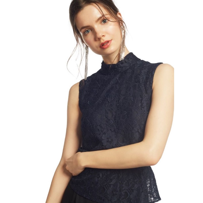 เสื้อผ้าผู้หญิง - OVS เสื้อแขนกุดคอลูกไม้สูง - 468654 - อาโกเกโอ