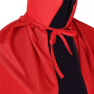 Tiktok Unisex Reversible Hooded Cloak เด็กผ้าคลุมยาว เสื้อคลุมชุดแม่มดสำหรับงานปาร์ตี้คริสต์มาสฮาโลวีนคอสเพลย์แฟนซีชุด