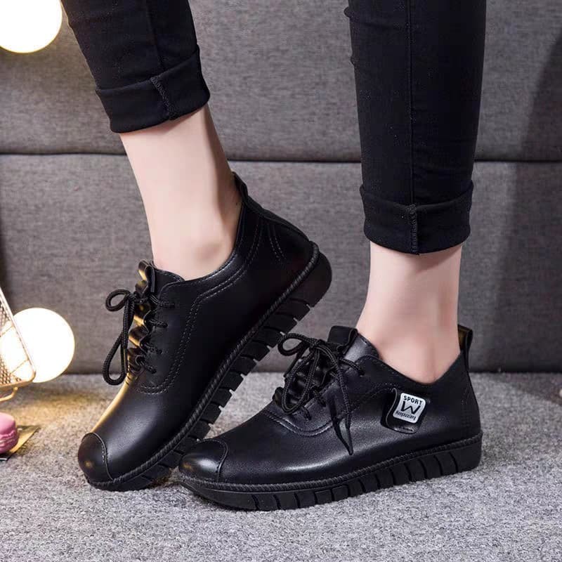 HP027 พร้อมส่ง รองเท้าหนังผู้หญิง หนังนิ่ม สวมสบาย แนะนำเพิ่ม1ไซส์