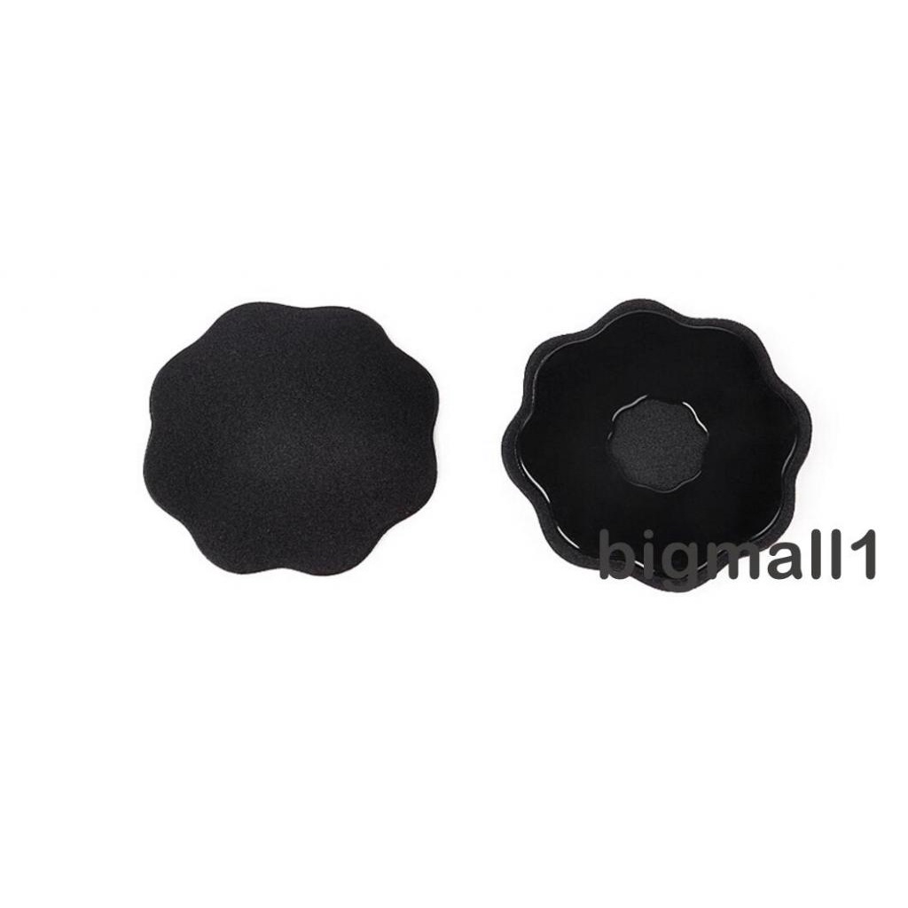 Bigmall- 1 คู่ ผู้หญิง กาวซิลิโคน จุกนม ครอบคลุม นํากลับมาใช้ใหม่ ทรงกลม / ดอกไม้ รูปร่าง เหนียว บรา - รูปที่ 3