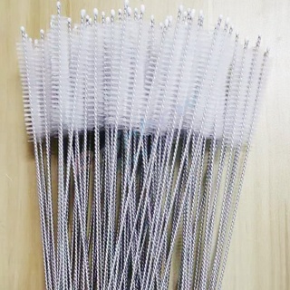 Rainbow แปรงล้างหลอดดูด จุกนม ขนไนล่อน ไม่ทำให้เป็นรอย  Stainless steel soft straw straw brush