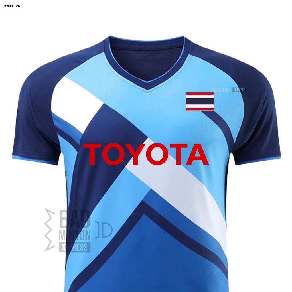 พร้อมส่งตัวรีดติดเสื้อกีฬา เสื้อแบดมินตัน แบบนักกีฬาแบดมินตันทีมชาติไทย ธงชาติไทย SCG TOYOTA