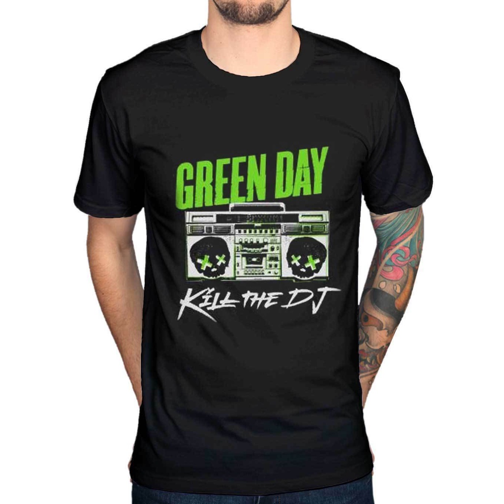 Gre3N Day Idiot Punk Rock Cotton Mens เสื้อยืดที่กําหนดเอง