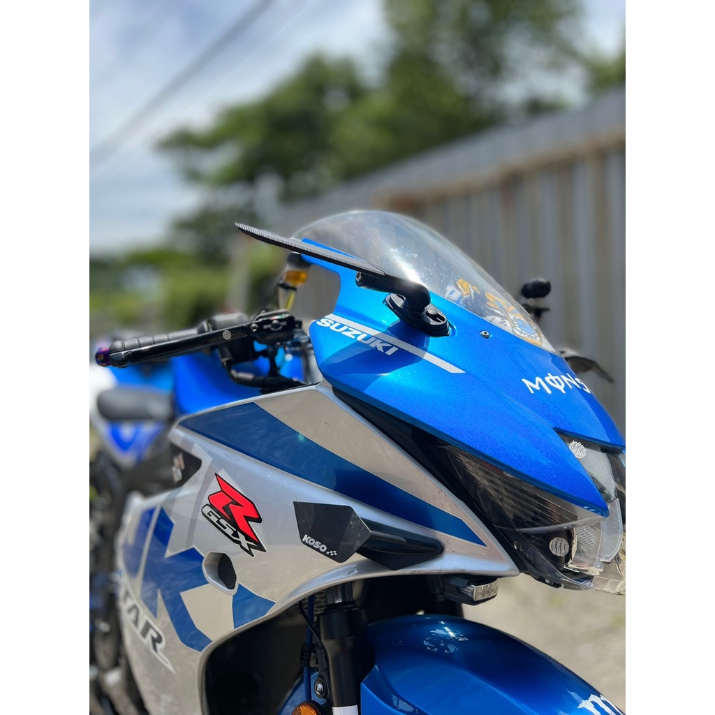 เหมาะสําหรับ Suzuki Honda Yamaha R3 R25 R15 V3 รถจักรยานยนต์ดัดแปลงกระจกมองหลังปีกลมคงที่