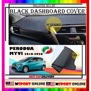 Perodua MYVI 2017 2018 2019 2020 พร้อมป้ายแท็กอัจฉริยะ ฝาครอบแดชบอร์ด ลายตราสัญลักษณ์ Oem สีดํา ผลิตใน