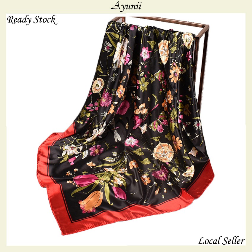 Ayunii Tudung Hijab Bawal Satin Scarf 90cm x 90cm (P641, P642, P644)
