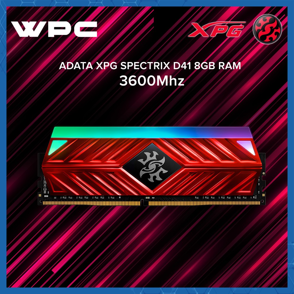 Adata SPECTRIX แรม D41 8GB DDR4 3600 RGB (XPG) (AX4U)360038G17st41)