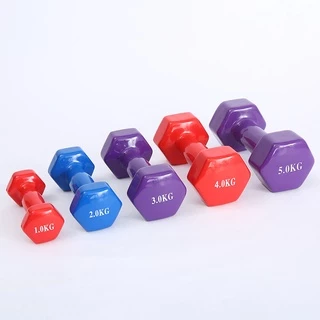 ดัมเบล1/2/3/4kg ดัมเบลยาง Dumbbells สำหรับลดไขมันต้นแขน ออกกำลังกาย ฟิตเนส ยางกันกระแทกดัมเบลยกน้ำหนัก