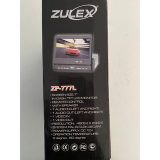 จอทีวี ติดรถยนต์ เครื่องเล่น 1din จอสไลด์ จอป๊อบอัพ ZULEX ZP-777L