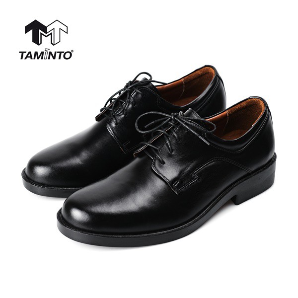 ส่งฟรี!! Taminto รองเท้าผู้ชาย หนังแท้ แบบสวม คัชชู ทำงาน หัวมน B541 Men's Loafers
