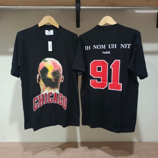 เสื้อยืด พิมพ์ลายโลโก้ Ih Nit Nit Dennis Rodman 91 สีดํา พรีเมี่ยมสามารถปรับแต่งได้