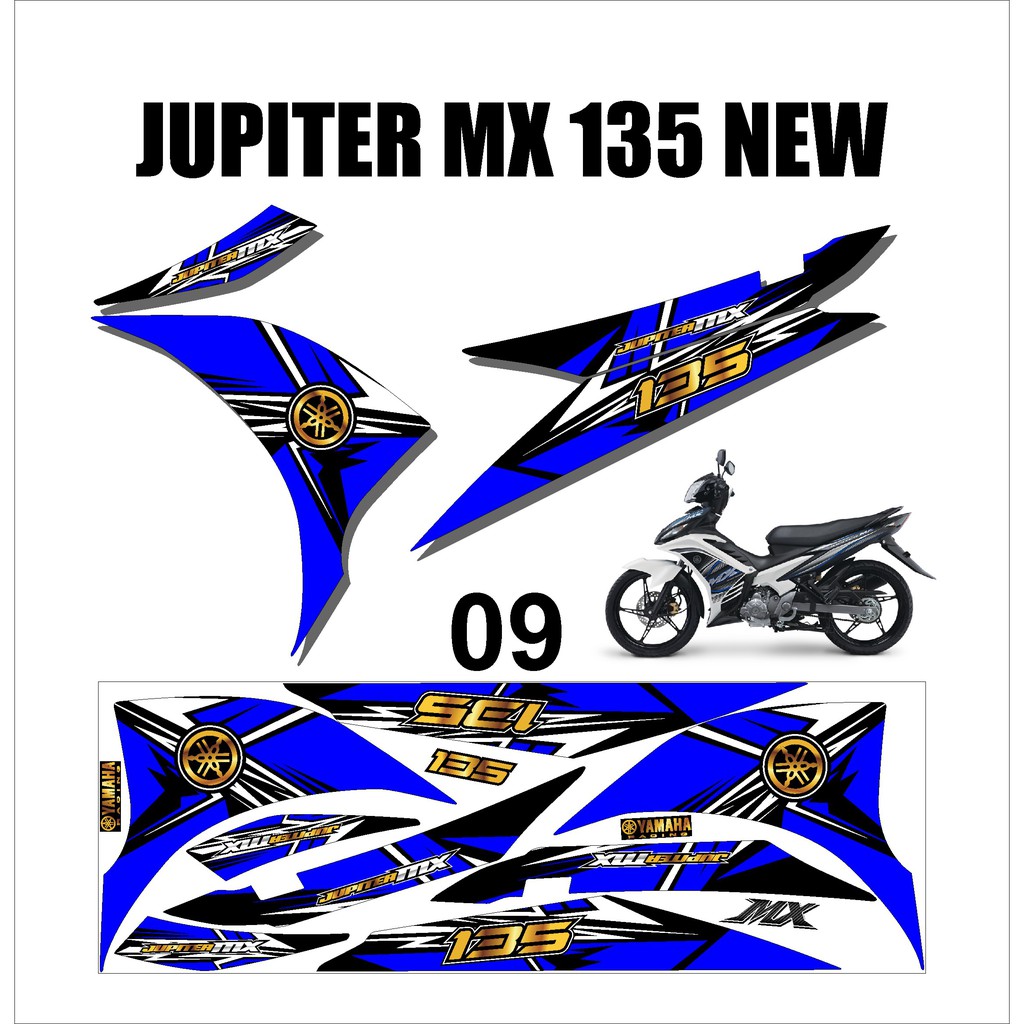 Jupiter MX 135 NEW 2010 - 2014 Variation Striping Sticker Design JS-09