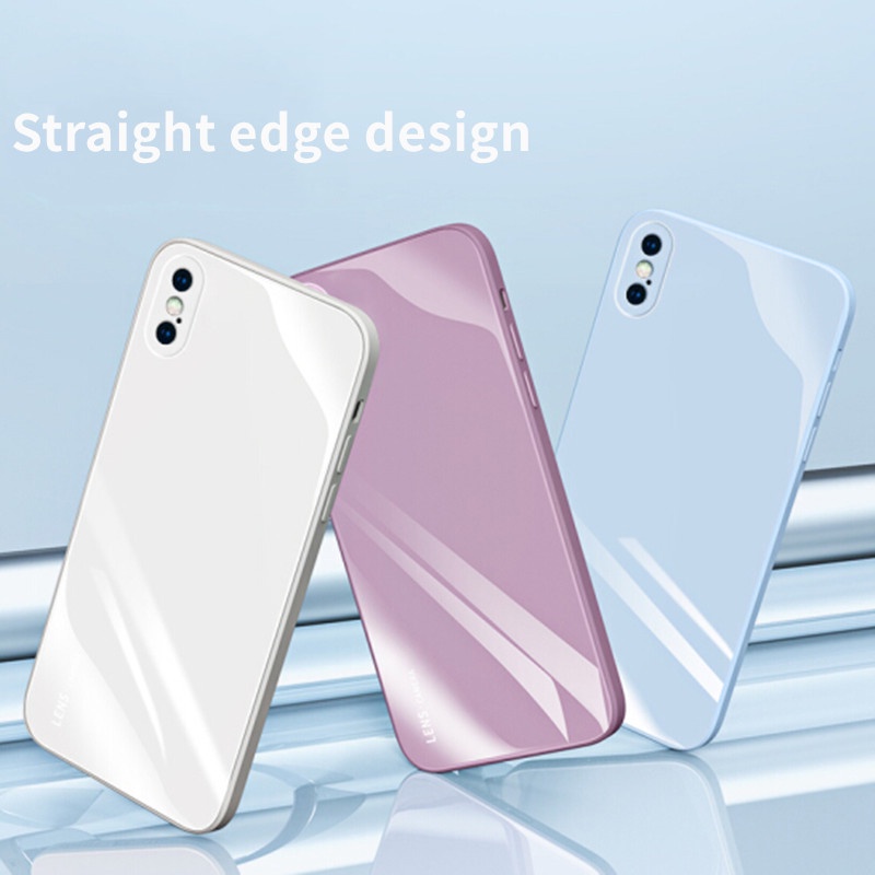 Silicon + แก้วGlassกลับเคสโทรศัพท์สําหรับiPhone 17 16 15 14 13 11 ProMax X XS Max 7 8 Plus XR SE 2020 กรณีShock-proofกล้องป้องกันฝาครอบ