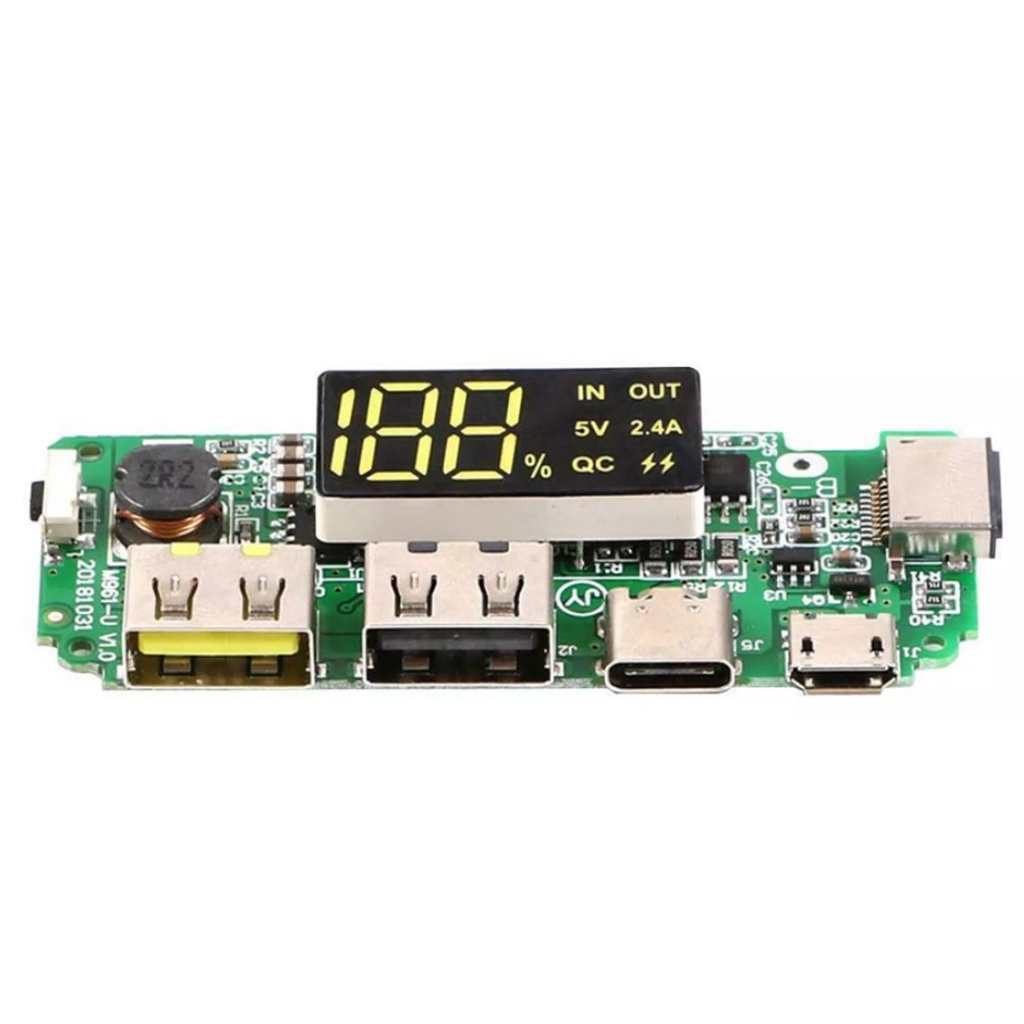 Power Bank DIY Module  Charging  USB 5V สำหรับ แบต Li-ion/Lipo/NMC 3.7V ขนาด 1S