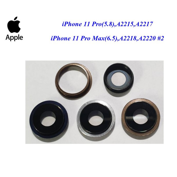 ชุดเลนส์กล้อง+กรอบ iPhone 11 Pro,Pro Max 3 น้ำเงิน บรอน ทอง