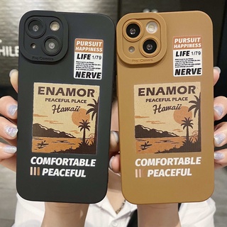 แฟชั่น แบรนด์ไทด์ ต้นมะพร้าว เคส Samsung Galaxy s23 s20 s21 s22 plus ultra s21fe s21 s20fe note20 ultra note 20 ultra case ซิลิกาเจล หญิง นางแบบคู่ เปลือกนิ่ม เคส