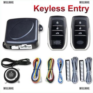 Mulinhe✿ปุ่มสตาร์ทเครื่องยนต์อัตโนมัติ PKE Keyless Entry พร้อมรีโมตคอนโทรล สําหรับรถยนต์