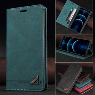 Luxury Frosted Flip Casing OPPO A9 A5 A73 2020 F17 Reno A 3A A55S Realme 8i Auto Magnetic Leather Case Card Slot Holder Soft Cover