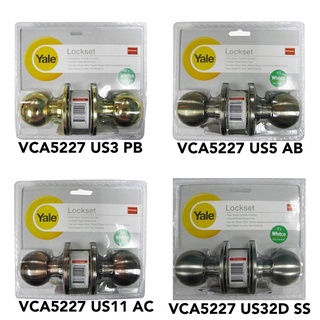 ลูกบิดหัวกลม ลูกบิดประตูห้องทั่วไป Yale KN-VCA5227 US3-PB, US5-AB, US11-AC, US32D-SS