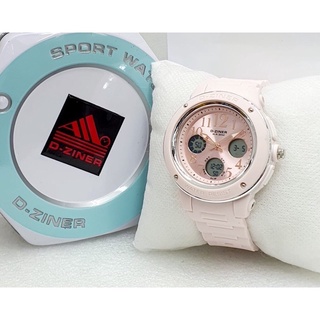 D-ZINER 8273นาฬิกาข้อมือผู้หญิง Quartz Hybrid digital analogเครื่องญี่ปุ่น ทรงกลม35mm.สีสันสดใสสวยงาม พร้อมกล่อง