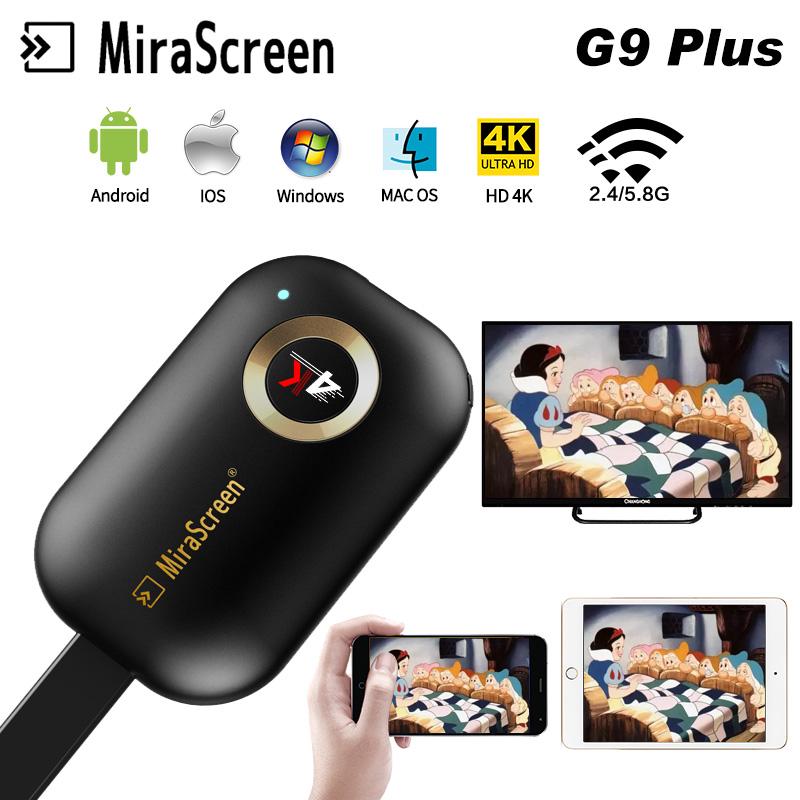 Mirascreen G 9 Plus 5 G 4k Dongle ไร้สายดิสเพลย์ Miracast Dlna