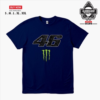 เสื้อยืดผ้าฝ้ายพิมพ์ลายแฟชั่น เสื้อยืด ลายมอนสเตอร์ Motogp Valentino Rossi 46 X