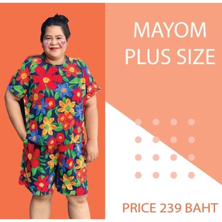 ชุดเซ็ตเสื้อ กางเกงสาวอวบน่ารัก PLUS SIZE ราคาถูกมาก