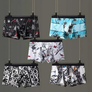 [1PC สีสุ่ม] men's underwear ultra-thin breathable sexy boxer briefs