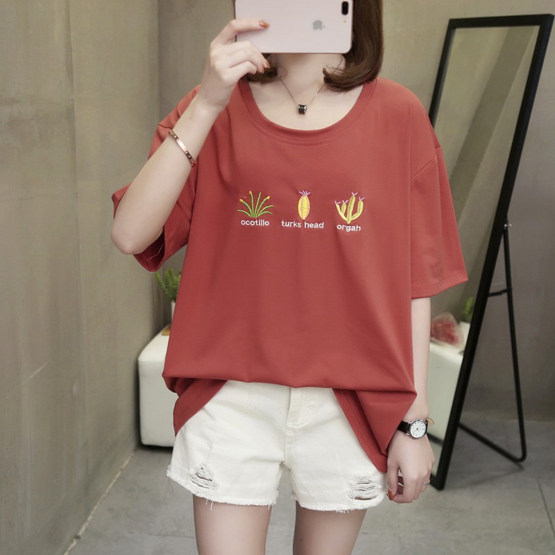 FBAShop เสื้อยืดปักลายมาใหม่ สุดน่ารักมี 4 ลายหลายสีให้เลือกเลยน้าา A6134#