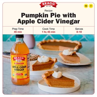 (ซื้อครบ 500 บาท แถมกระเป๋า) Bragg Apple Cider Vinegar 946ml ,473ml,295ml [official distributor] ACV