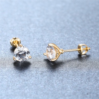 ต่างหูสตั๊ด เงินแท้ 925 14K 1.25CT ประดับไพลิน สีขาว เครื่องประดับ สําหรับงานแต่งงาน