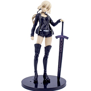 ตุ๊กตาฟิกเกอร์ Saber Black Dress Fate Stay Night ขนาด 23 ซม. สําหรับเก็บสะสม