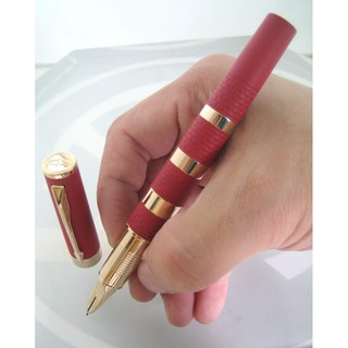 ปากกามือสอง ของแท้ ปากกาหมึกเคมี PARKER ชุดเหน็บเคลือบทอง yellow gold