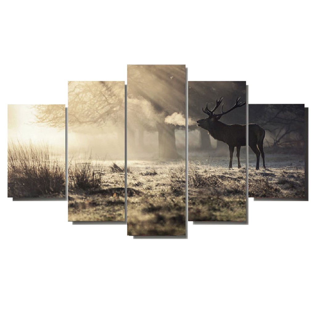 OE Modern Huge Elk Art Oil Paintings Canvas Print Wall Unframed   Aa1c85cbcfb33097fa54efd887e37932