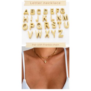 best seller set : Letter necklace+Frankie chainสร้อยคอ