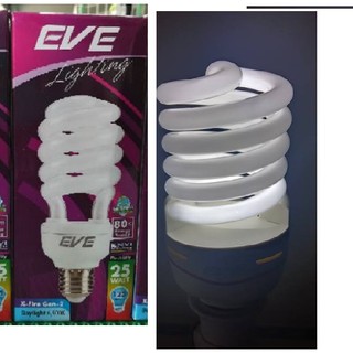 หลอดประหยัดไฟ ทอร์นาโด 25W Daylight/Warm แสงขาว/แสงส้ม EVE E27