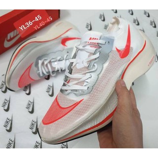 รองเท้าวิ่งไนกี้_Nike ZoomX Vaporfly Next% White-Red size 36-45 รุ่นยอดนิยม