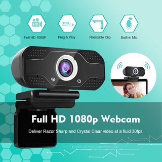 Webcam 1080P HD กล้องเว็บแคม กล้องคอมพิวเตอร์ กล้องเครือข่าย พร้อมไมค์ในตัว สำหรับการประชุมทางวิดีโอ การเรียนออนไลน์