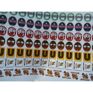 สติ้กเกอร์เหรียญโปรยทาน เบียร์รวม 84 ชิ้น