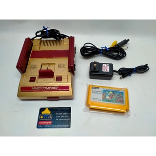 เครื่องเกม Famicom แท้สล๊อตฟ้า สีทอง ชุดพร้อมเล่นระบบAV SFC