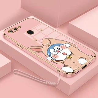 เคสโทรศัพท์มือถือ ซิลิโคนนิ่ม ลายการ์ตูน Doraemon Bunny สําหรับ OPPO A5S A12 A7 2018