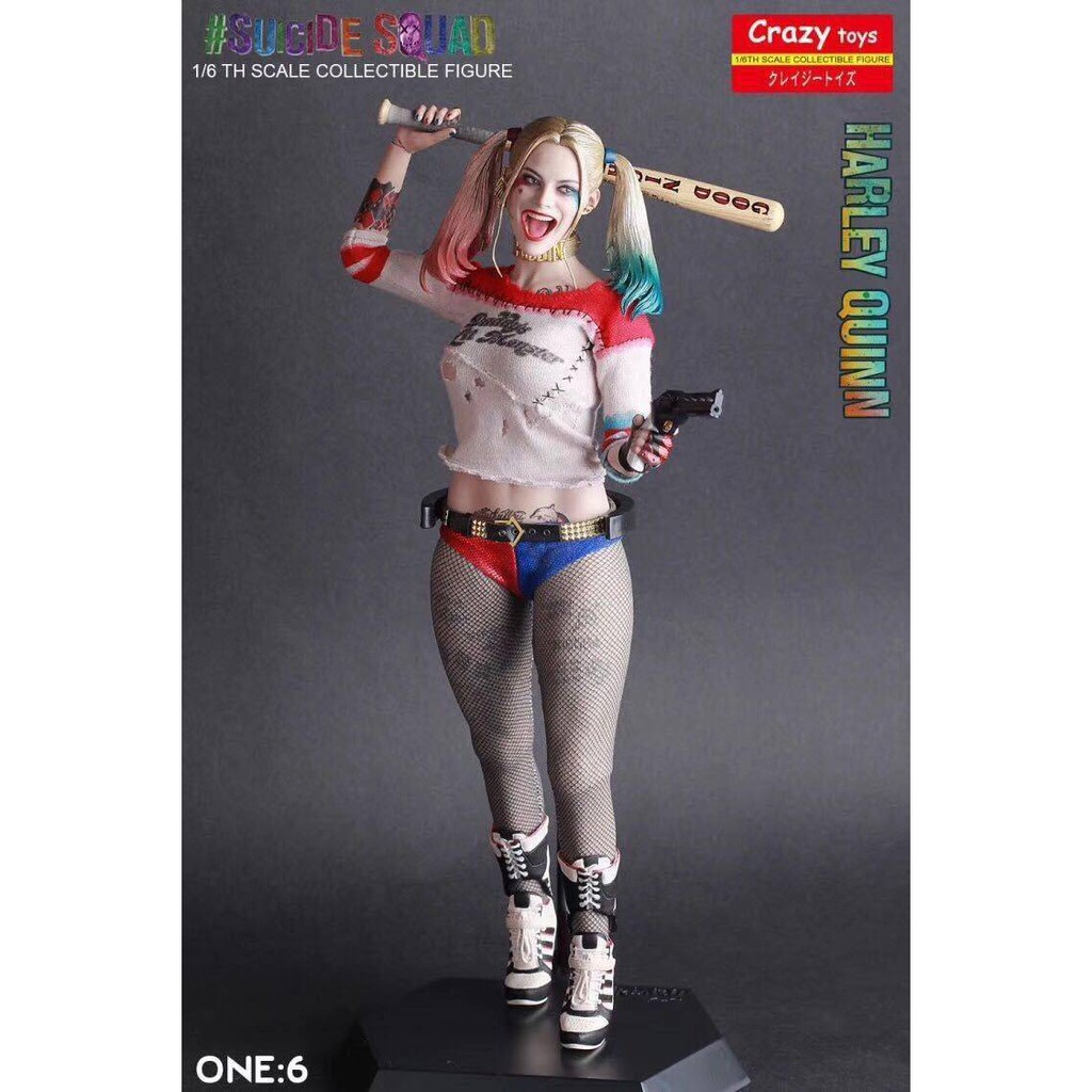 №☾✻Crazy toys โมเดล ฮารี่ควีน Model Harley Quinn Suicide Squad  DC ซูซานสควอช ทีมพลีชีพเดนตาย ซูเปอร์มหาวายร้าย 1/6
