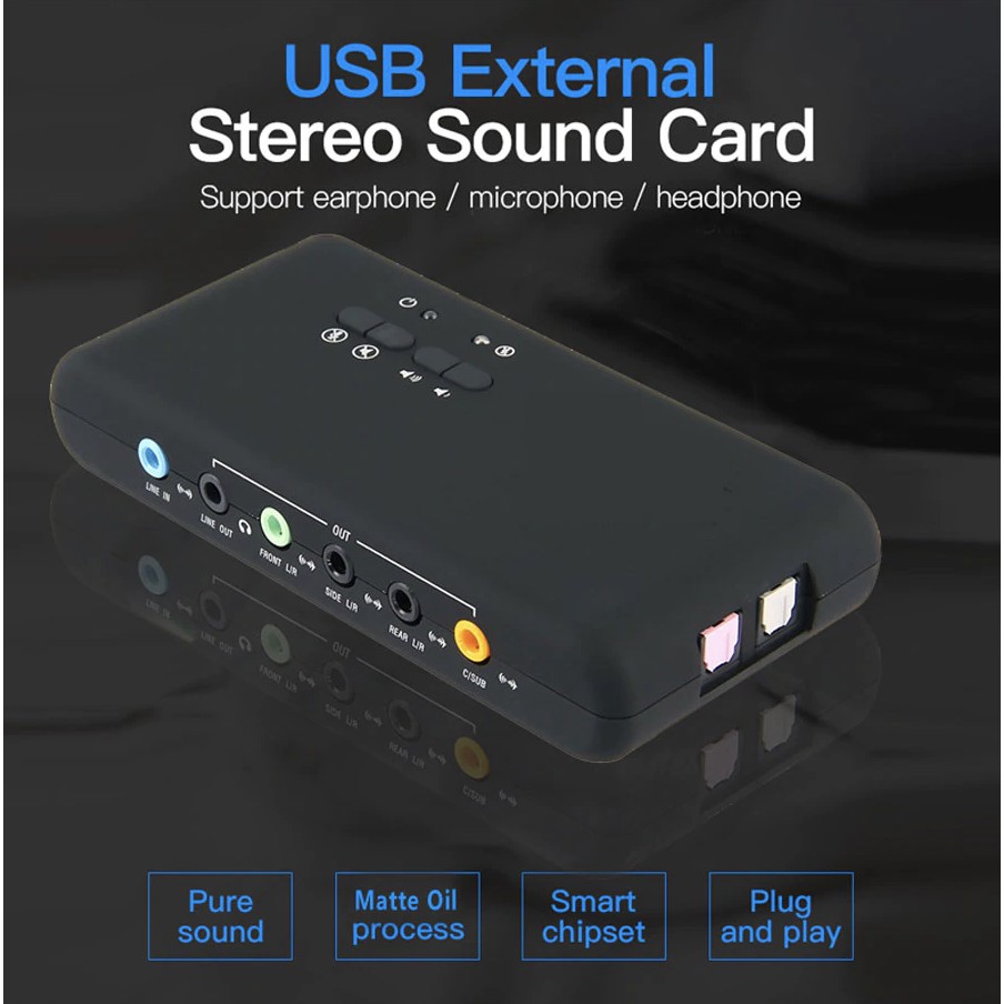 USB2.0 7.1การ์ดเสียงPCIเพิ่มการ์ดCmi-6206ชิปเซ็ตSPDIF &amp; USB Extension Cable Remote Wake-Up sound Cardสำหรับคอมพิวเตอร์