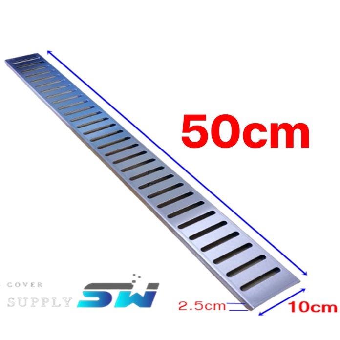 ฝาปิดรางระบายน้ำ กว้าง10cm x ยาว50cm xสูง2.5cm sus304