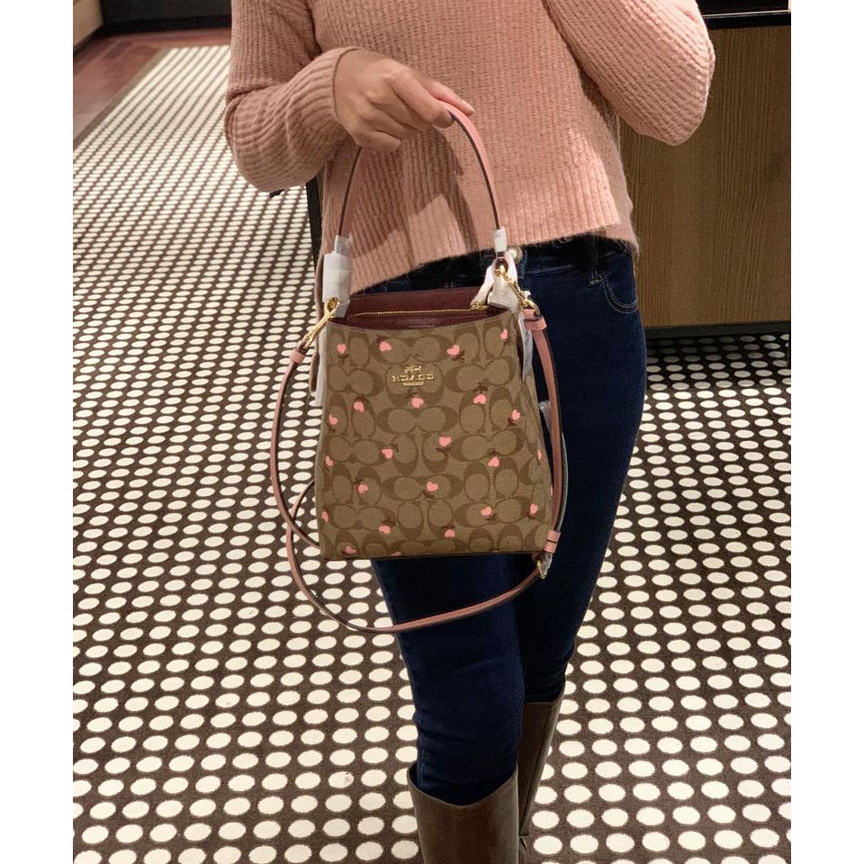 Coach Bucket Bag With Hearts Promotions