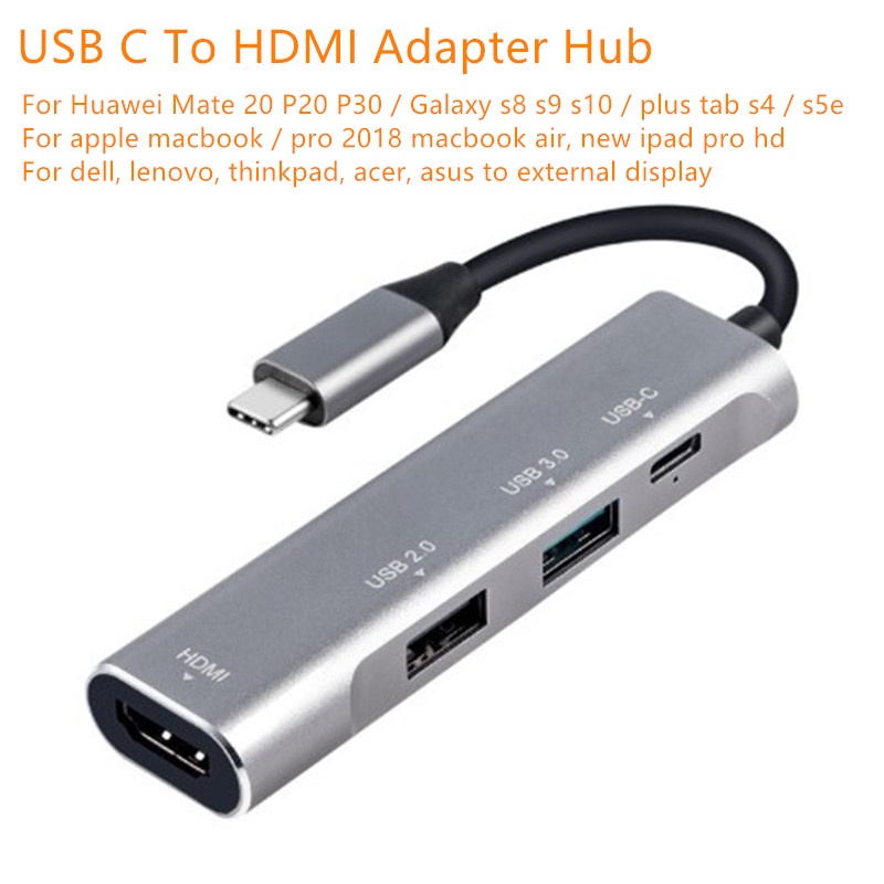 USB C ถึงอะแดปเตอร์ HDMI Hub Samsung Dex Station MHL สําหรับ Galaxy S8 S9 S10/Plus หมายเหตุ 10/9 Tab