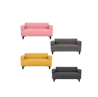 [สุดคุ้ม]WINNER FURNITURE โซฟาผ้า 2 ที่นั่ง รุ่น โบ สีสันสดใส มีให้เลือก 4 สี - สีเทาเข้ม/ชาร์โคล-ชมพู-เหลือง-เทาเข้ม