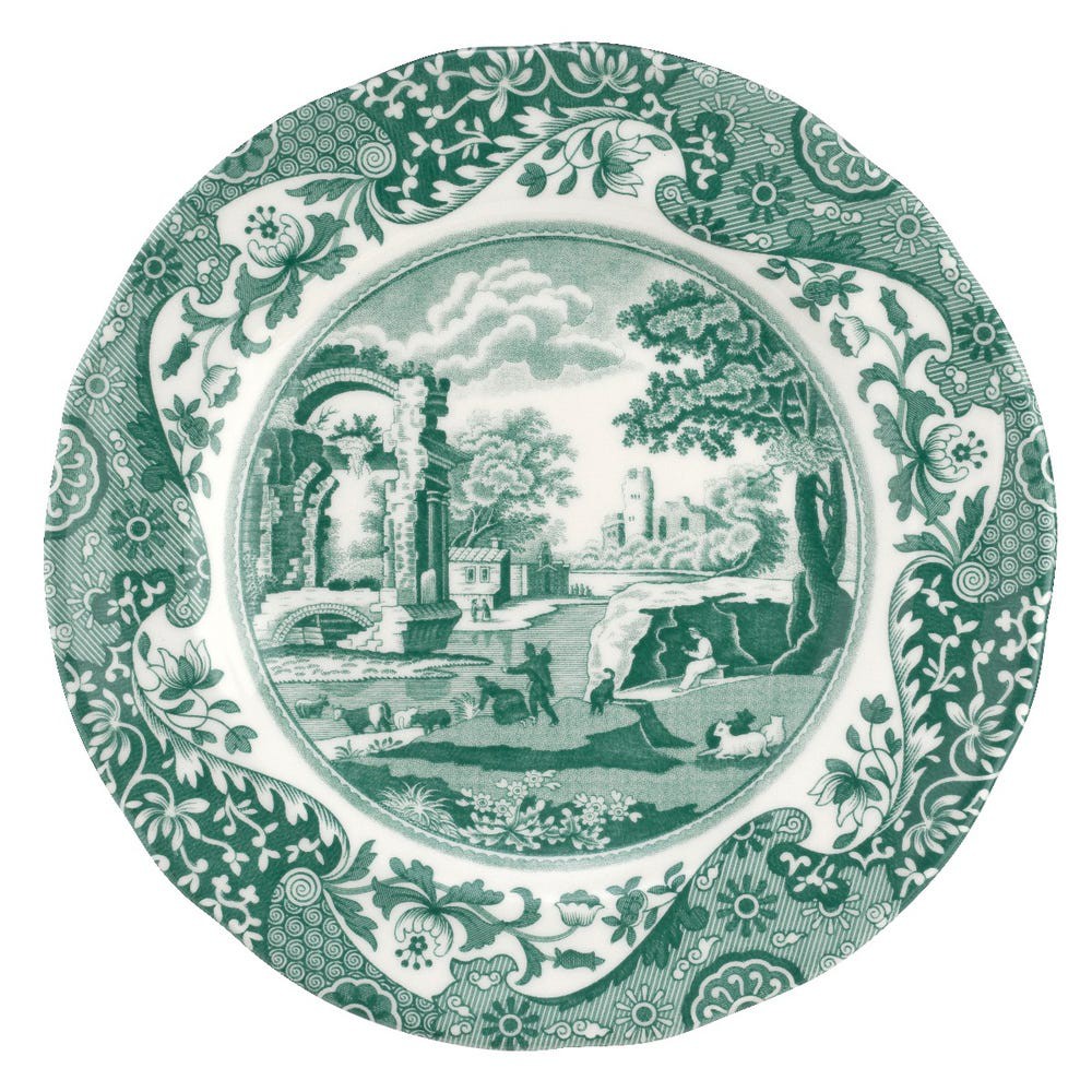 Spode Green Italian Plate จาน 7.5"