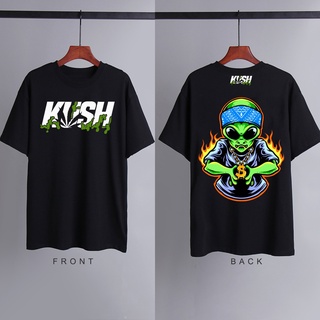 ชุดเซ็ต 2 ชิ้น - KUSH ออกแบบคนต่างด้าวกราฟิกวินเทจแรงบันดาลใจผ้าฝ้ายหลวมเสื้อผ้าเสื้อยืดสําหรับผู้ช