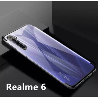 Case Realme 6 เคสเรียวมี เคส Realme6 เคสนิ่ม TPU เคสใสขอบสี สินค้ามาใหม่ รุ่นใหม่ realme 6 สีดำ สีแดง สีนำเงิน เคสสวยและ
